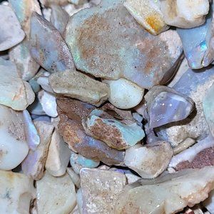 Rough opal. Australian opal potch and color. Unsor